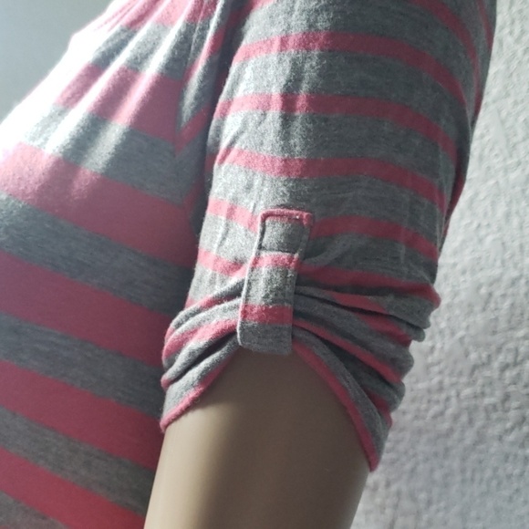 Jessica Simpson zipper maternity top small stripes - Picture 4 of 8